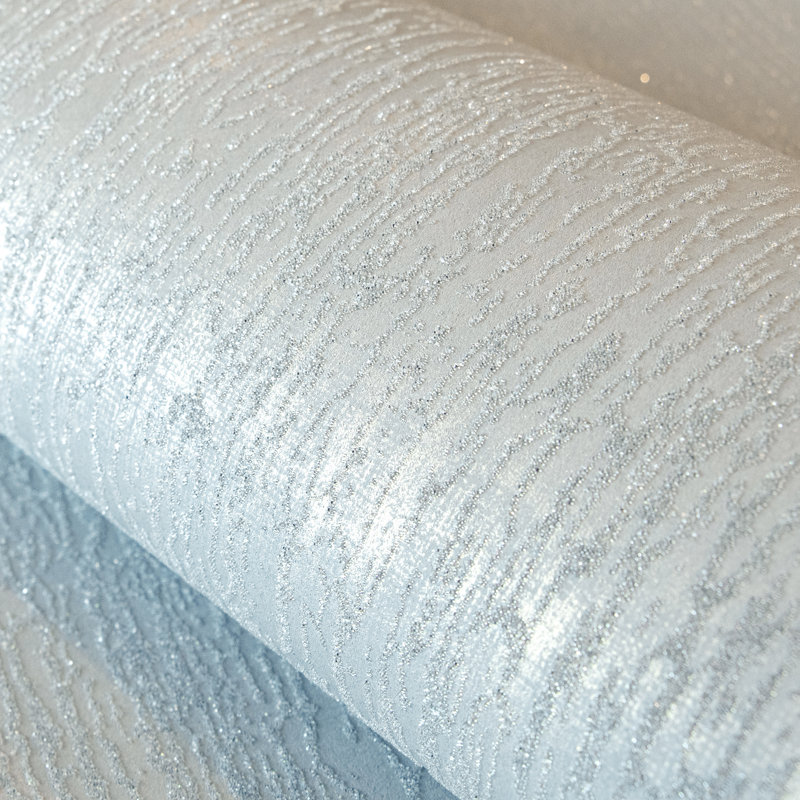 Rouleau de papier peint texturé uni Neptune, Bleu clair / gris clair