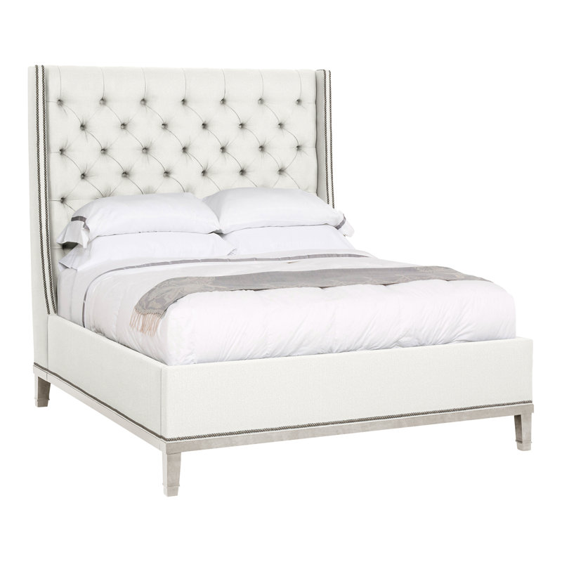 Michael Weiss Queen Upholstered Panel Bed, Casa Blanca, Tommy Snow, Yes