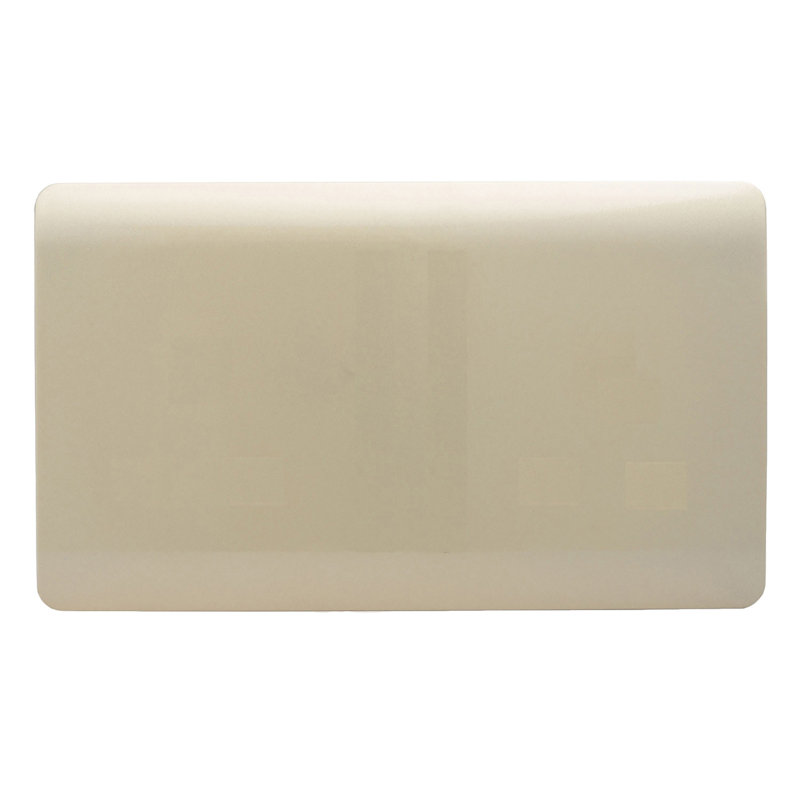Double Blanking Plate, Gold Finish, (25Mm Back Box Required), Gold