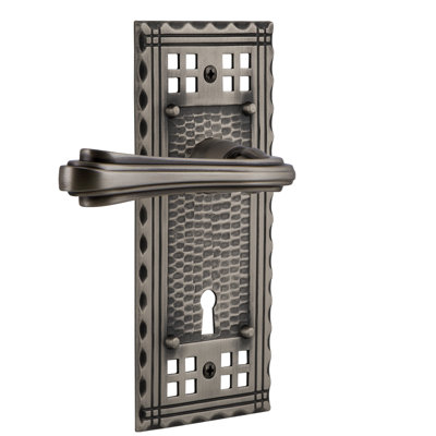 Assiette artificielle double avec trou de serrure décoratif et levier fleur