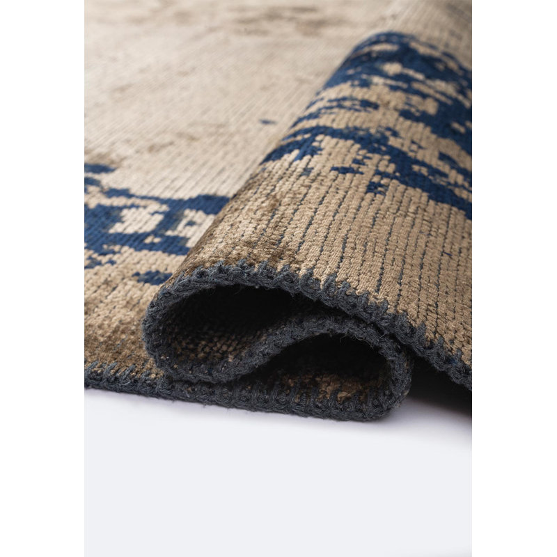 Rapture Abstract Area Rug in Brown, Rectangle 6'7" x 8'3"