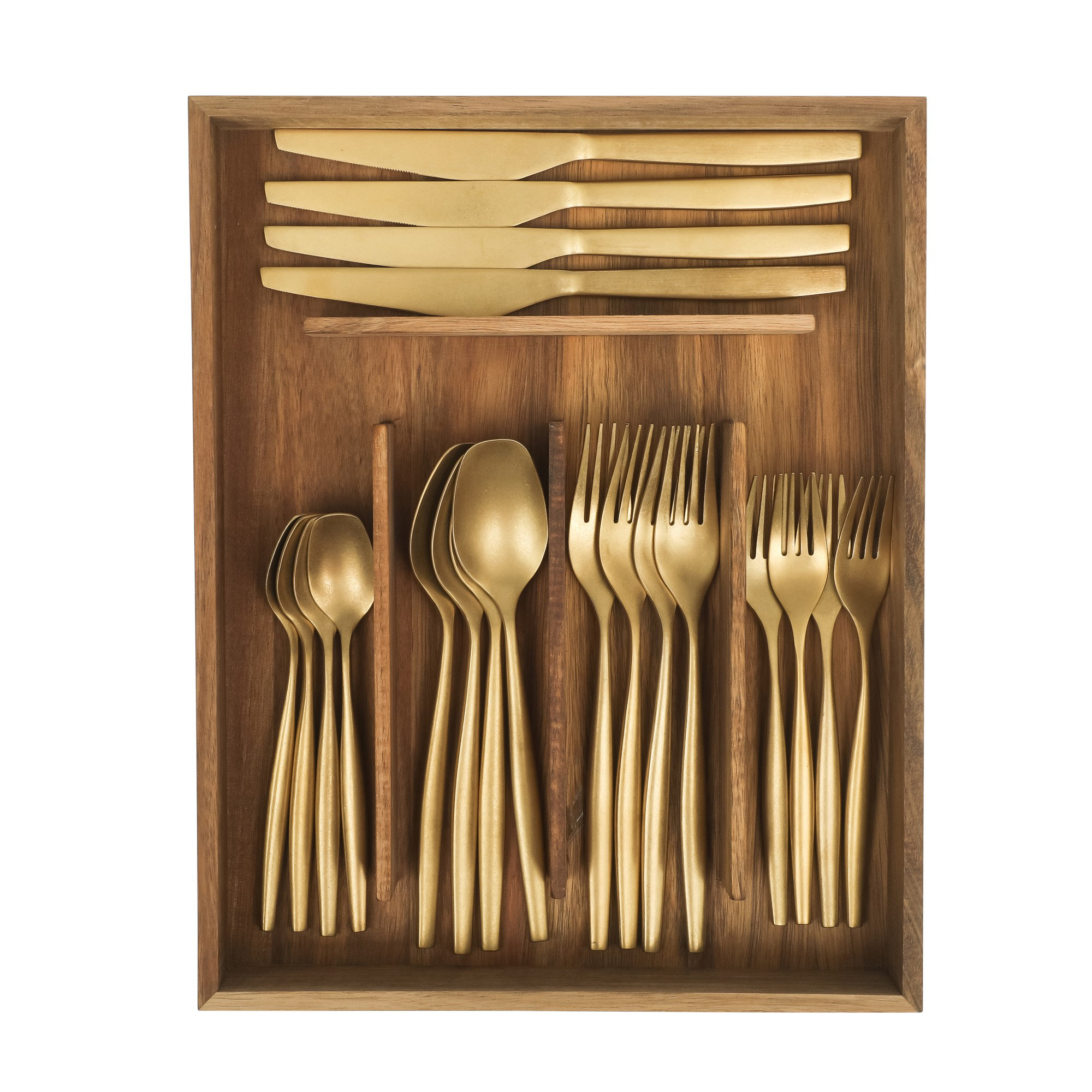 Bloomhouse 20 Piece Stone Washed Flatware 18/10 Stainless Steel ...