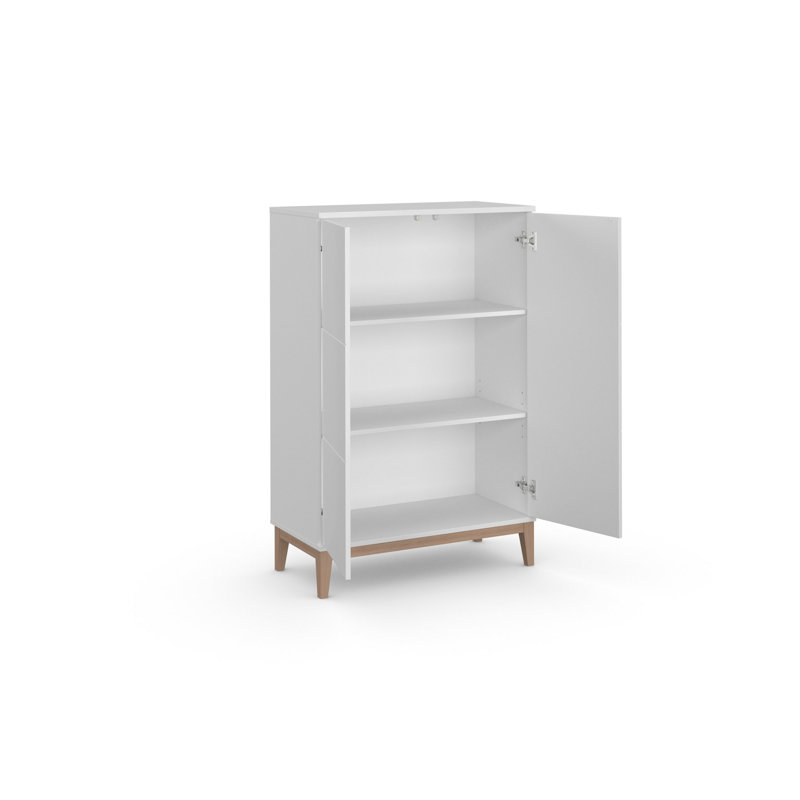 Pelle Rectangle Accent Cabinet, White