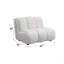 Canapé modulaire en lin blanc ivoire avec fauteuil