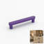 ROUS Hardware - Poignée d'armoire moderne Mid-Century, 4 po, royal (mauve)-112500722-111786464
