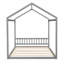 Queen Size Wooden House Bed With Headboard