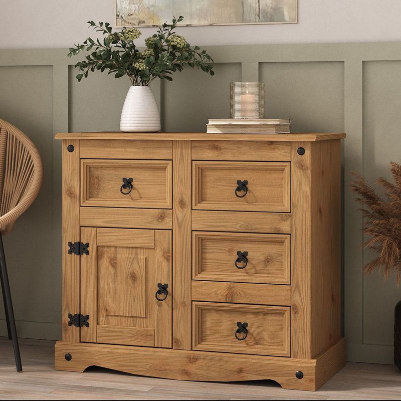 Markleville 87cm Solid Wood Sideboard