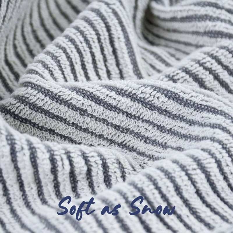 Gants de toilette en coton jacquard tissé à 100 %, serviettes de toilette et de nettoyage douces et absorbantes en tissu éponge avec bordure renforcée