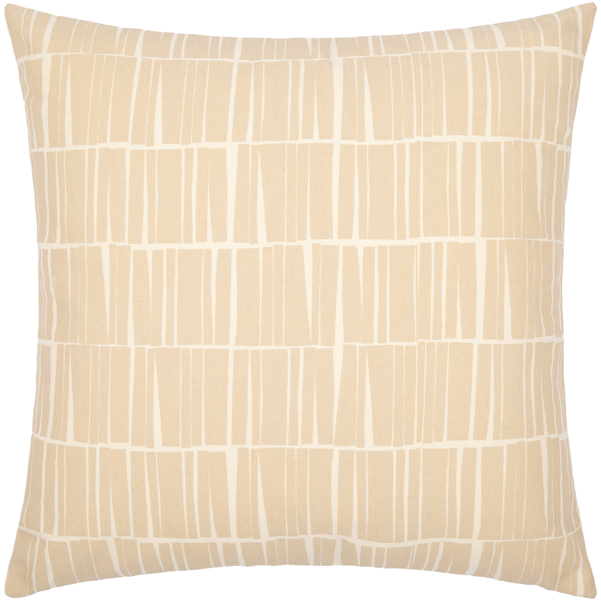 Lisi Cotton Pillow Cover, Tan/Beige, 20" x 20"