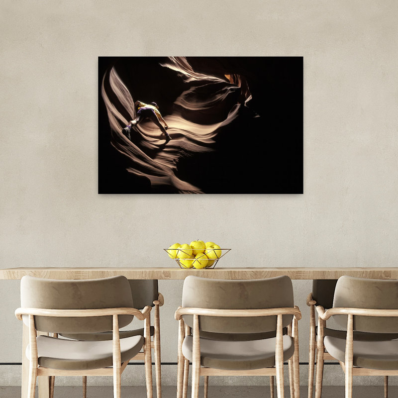 Art mural contemporain, "Rock Climbing Canyon", H 24 po x l 36 po