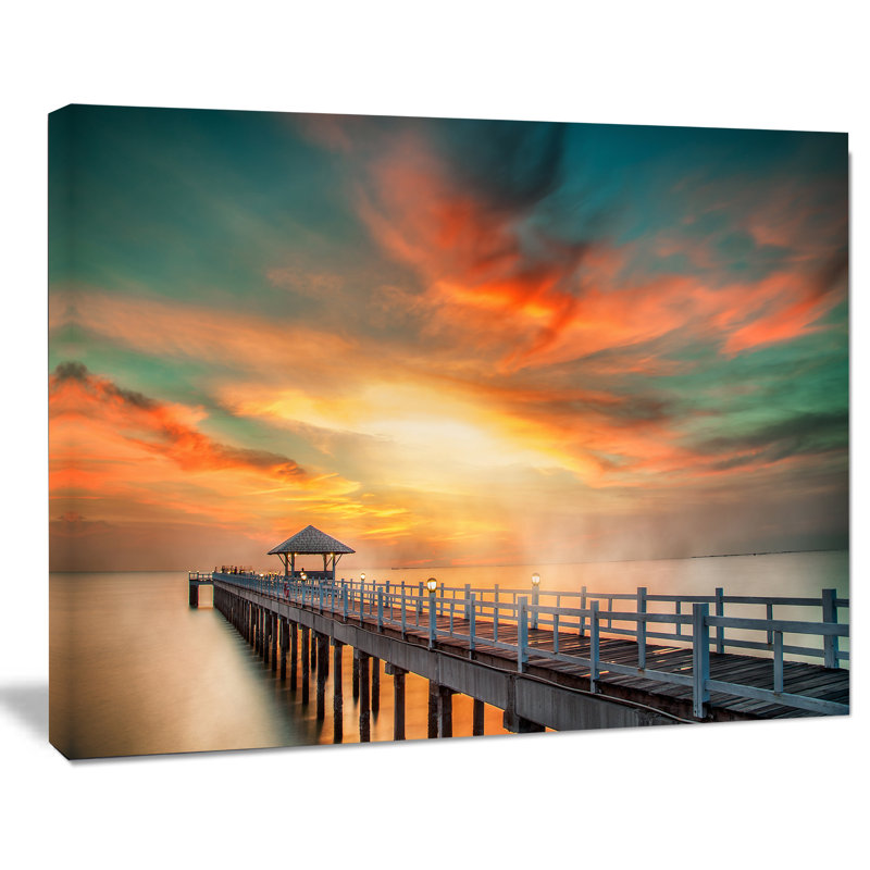 «Wooden Pier», impression, H 30 po x l 40 po x P 1,5 po, Toile tendue