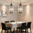 Single-head Square Crystal Dining Chandelier, With 55.1'' Adjustable Cord, E14 Socket