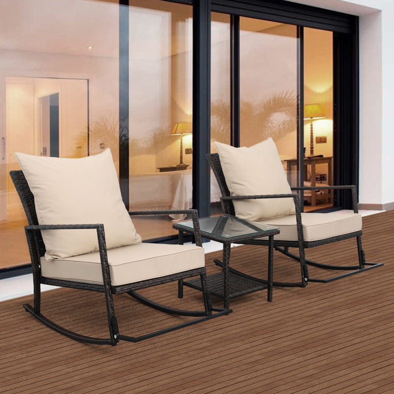 Ensemble de 3 chaises bistro Timberlane, Kaki