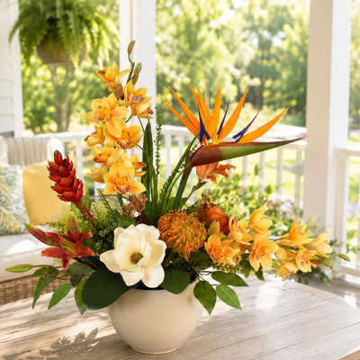 Tropical Paradise Large Silk Flower Arrangement