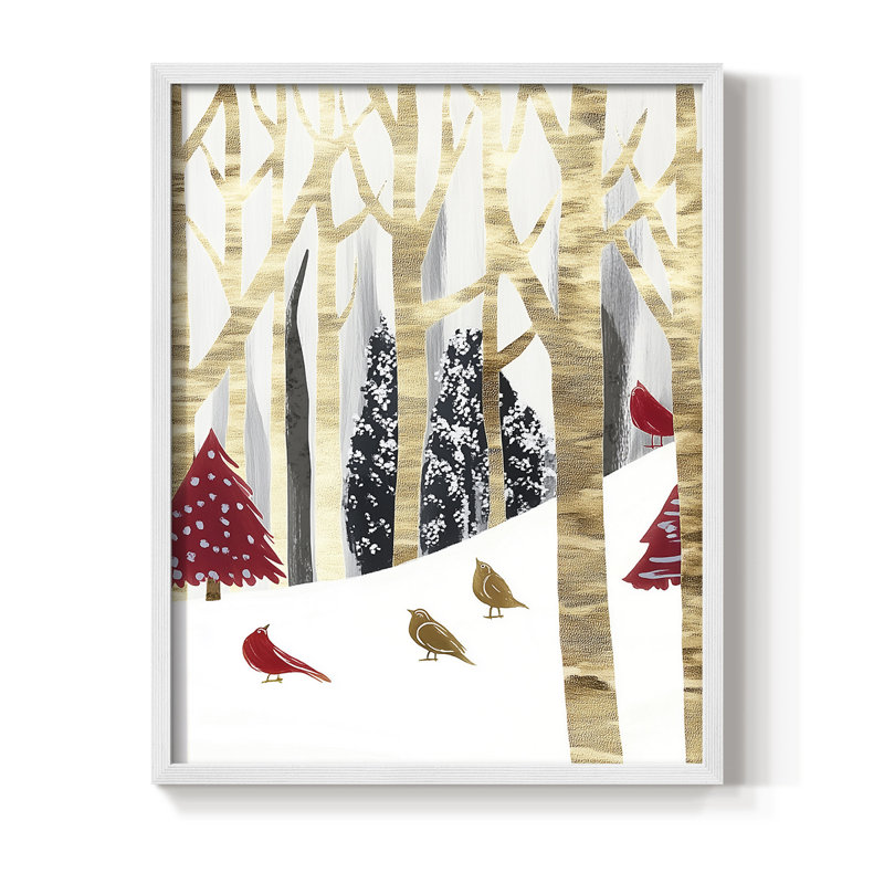 «Christmas Holiday», reproduction d'art encadrée CDX, H 11 po x l 9 po, Blanc