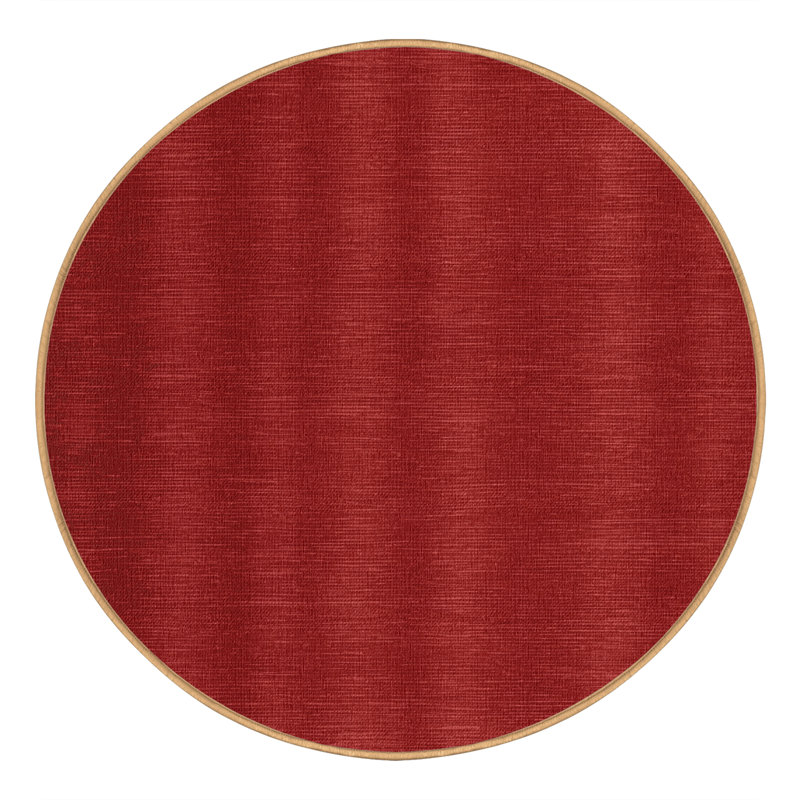 Tapis brun uni lavable à la machine, Rond 7 pi
