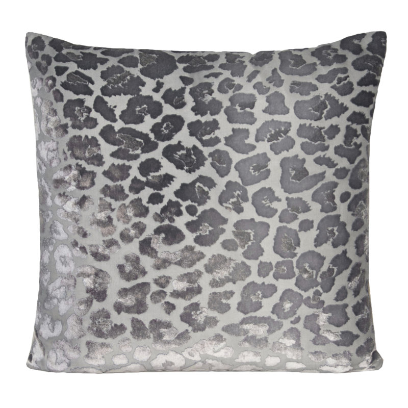 Velvet Throw Pillow, Silver