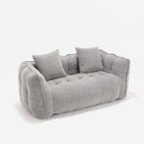 Chenille Bean Bag Sofa Large Bean Bag Chair Tufted Loveseat