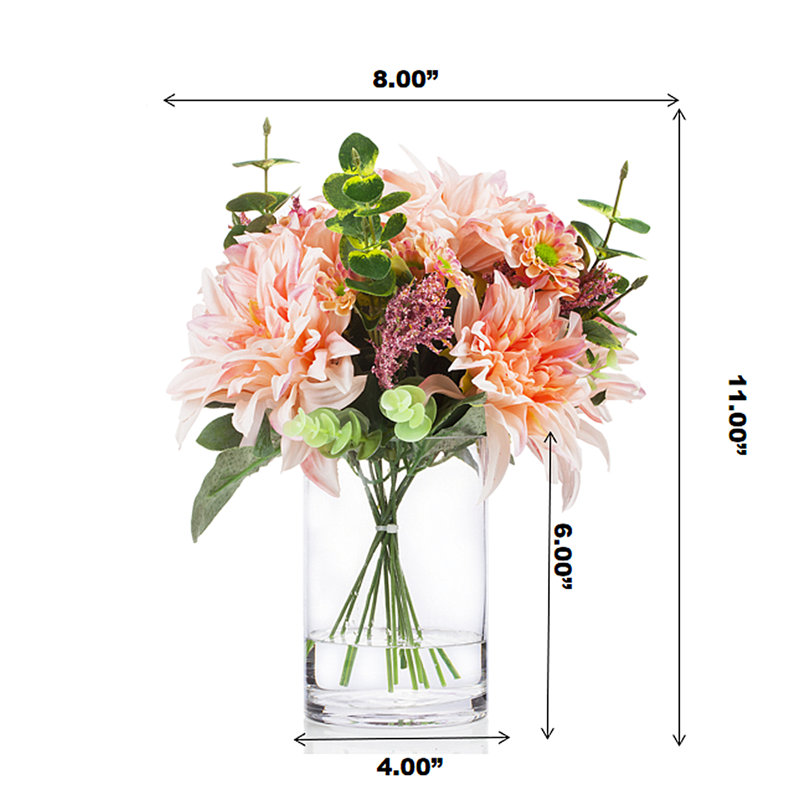Pièce maîtresse de Dahlia en vase, Rose