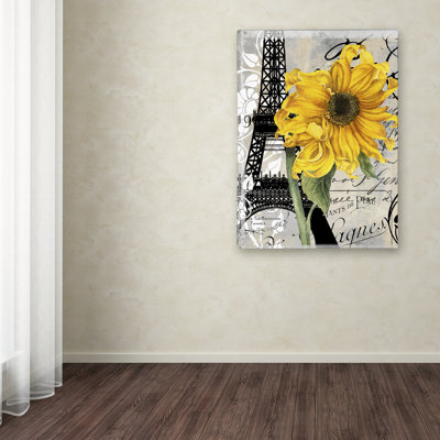 'Paris Blanc' by Colour Bakery Graphic Art on Wrapped Canvas