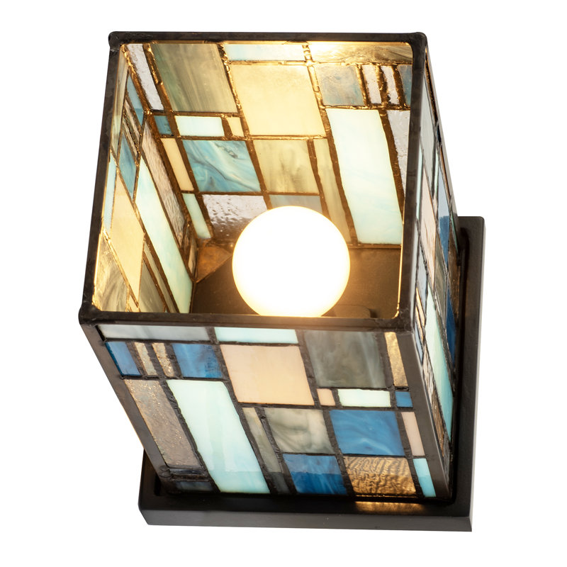 Metal Table Lamp, Blue