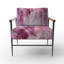 Chaise avec accoudoirs rembourrée Fuschia Country Charm-112889694