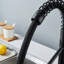 Robinet de cuisine noir mat avec douchette rétractable, poignée simple, installation à 1 ou 3 trous, acier inoxydable, pour éviers de ferme, utilitaires et bar | Idée de cadeau-122633982