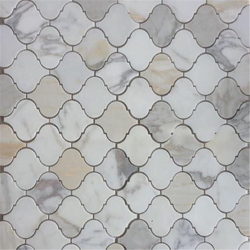 Calacatta 12" x 11" Marble Mosaic Tile, LIght Gray