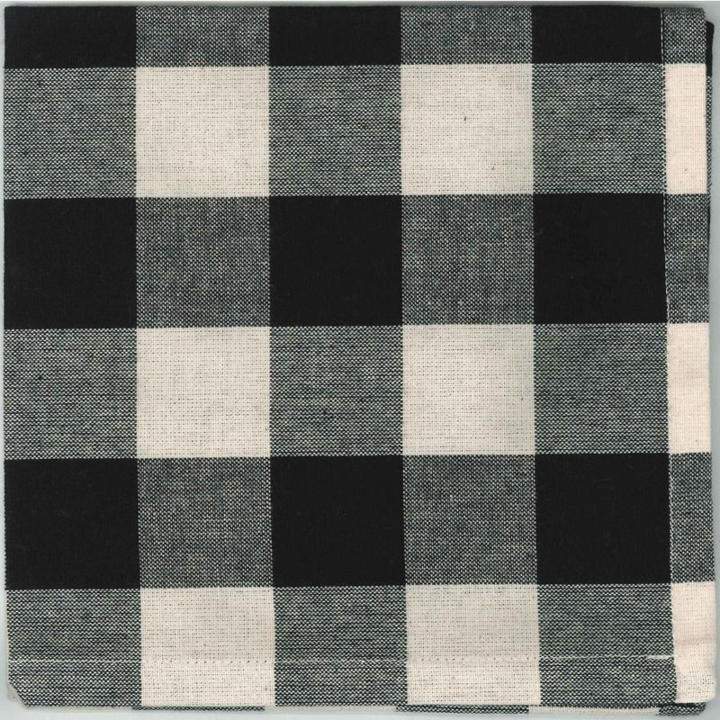 Serviette en coton 18" table, Noir