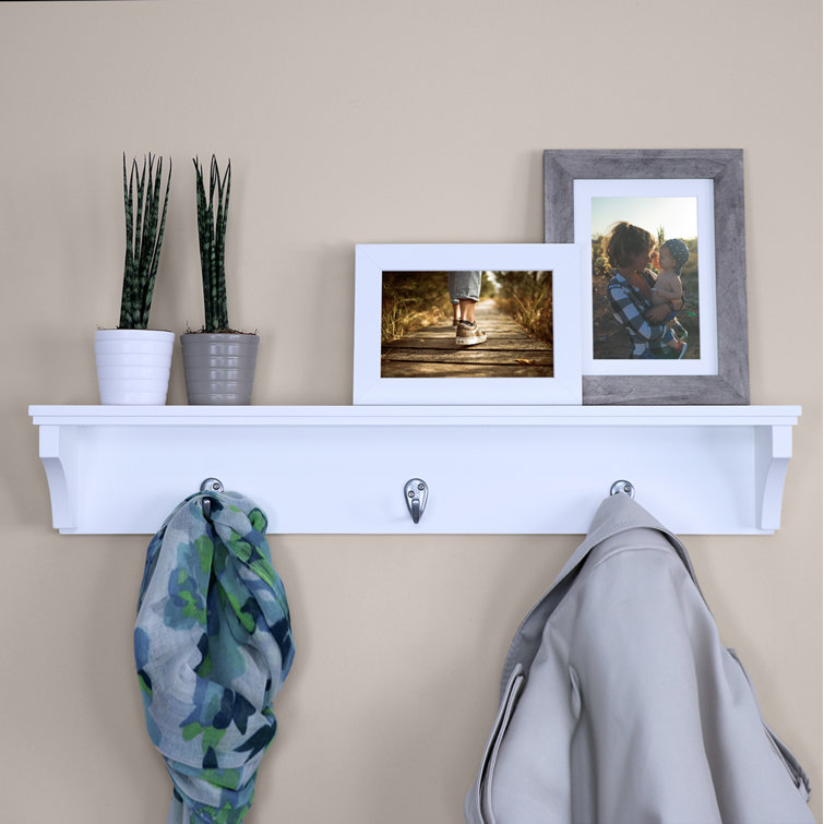 Coat Rack Floating Discount floating shelf coat rack Hot Sale Wall 3 Hook Wall Mounted ...