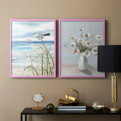 Seaside Rest II - reproduction encadrée de qualité supérieure - prête à être accrochée - aucun clou requis - aucun clou requis