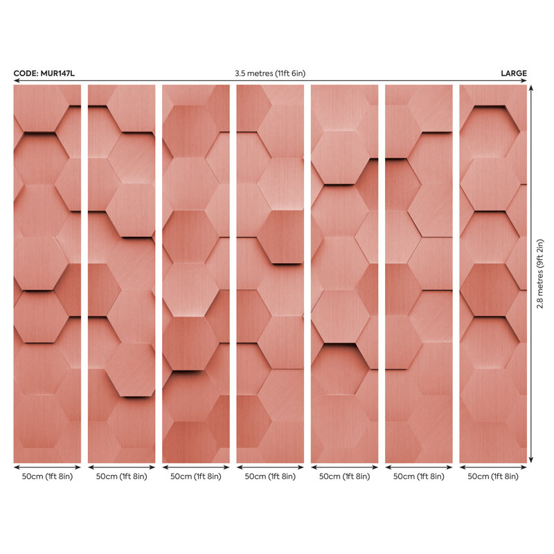 Meri Matte Wall Mural, 280 cm L x 350 cm W