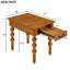 Table de bout vintage étroite en bois massif avec tiroir, côté pour le salon, matériaux naturels de haute qualité, chaleur, conception à bulles sur les pieds, tiroir de rangement en bois naturel et en bois d'hévéa, assemblage rapide, idéal