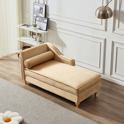 Kerry Fabric Upholstered Storage Chaise Lounge