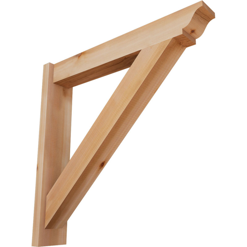 Persienne traditionnelle en bois rustique, P 30 po x H 30 po, Cèdre rouge de l'Ouest l 5 1/2 po (lisse)
