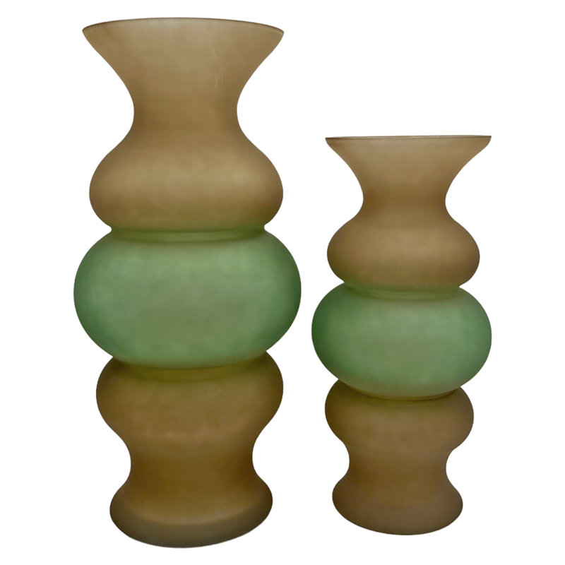 Paire de vases de sol en verre pour fleurs Ledlow
