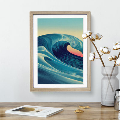 Sunset Ocean Wave No.1 - Single Picture Frame Painting