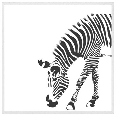 Lofties Zebra 1 Piece Single Picture Frame Wall Art