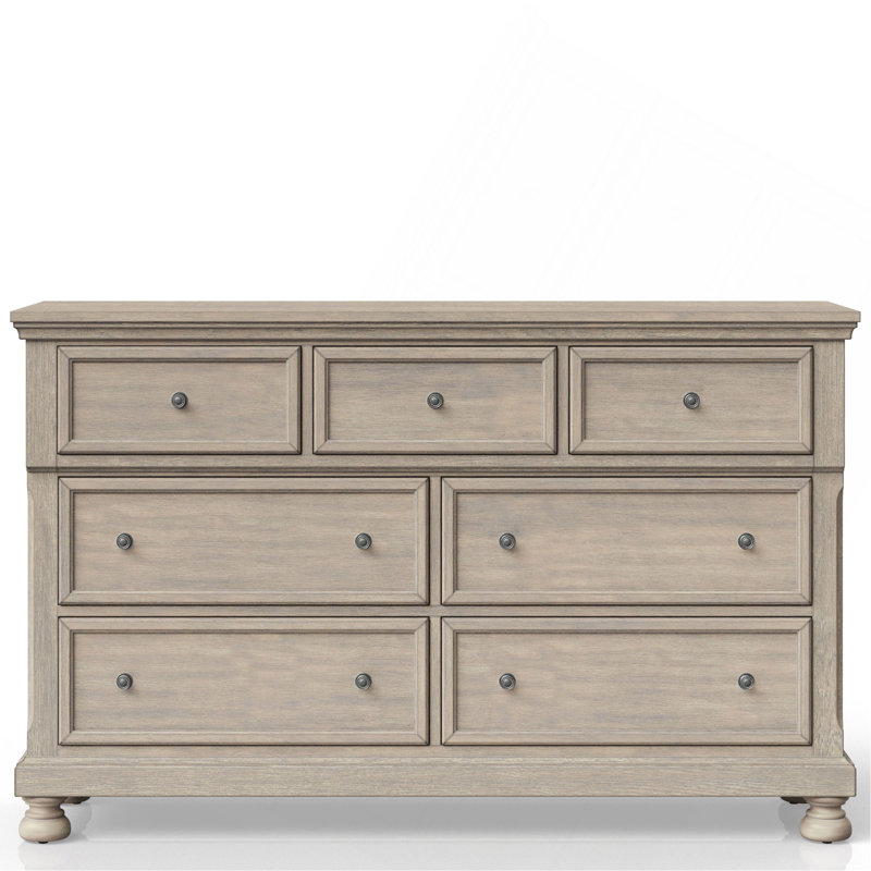 Commode à sept tiroirs, Gris antique