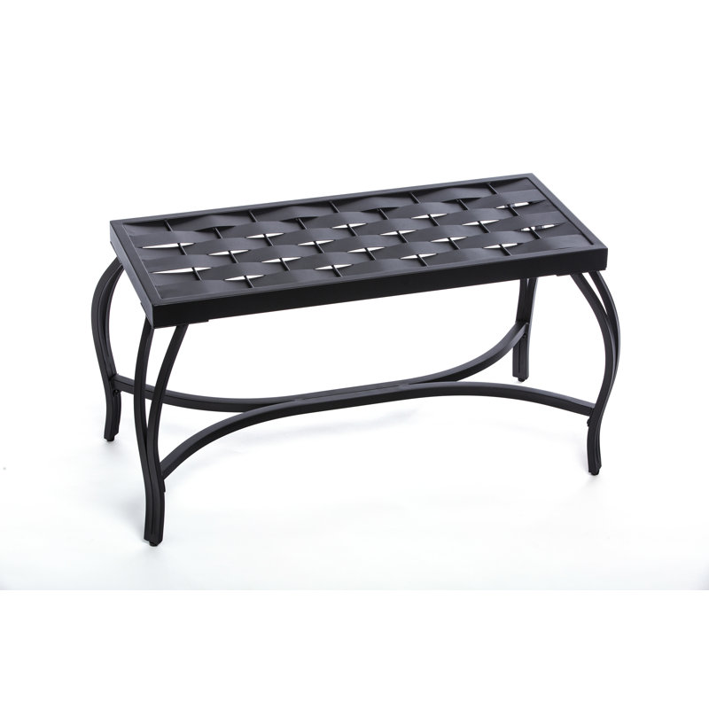 Banc en métal Parthenia, Gris anthracite