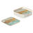 Glass Agate Ceramic Jute Leather Crystal Square Round 4 Piece Coaster Set with Holder Set-8522188