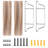 Alaina 2 Piece Metal and Solid Wood Floating Shelf