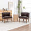 Fauteuil demi-tonneau rembourré Ezra-786368251
