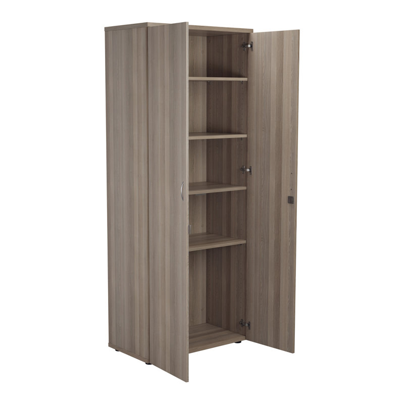 Buariki 2 -Door 4 -Shelf, Grey Oak