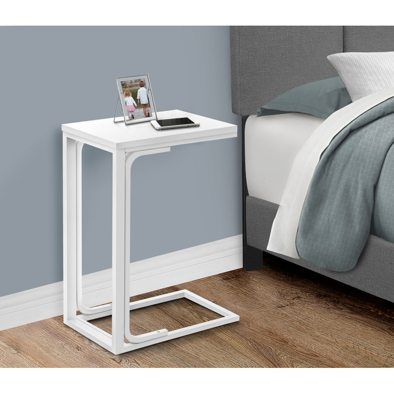 Table d'appoint, en forme de C, bout, côté, collation, salon, chambre à coucher, contemporain, moderne