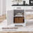 55" Farmhouse Executive Home Office Desk with Charging Station, Computer Desk with 5 Drawers, File Drawer & Storage Cabinet, Large Writing Table for Home Office, Bedroom, Study Room, Black & White