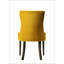 Chaise d'appoint en velours jaune et finition espresso