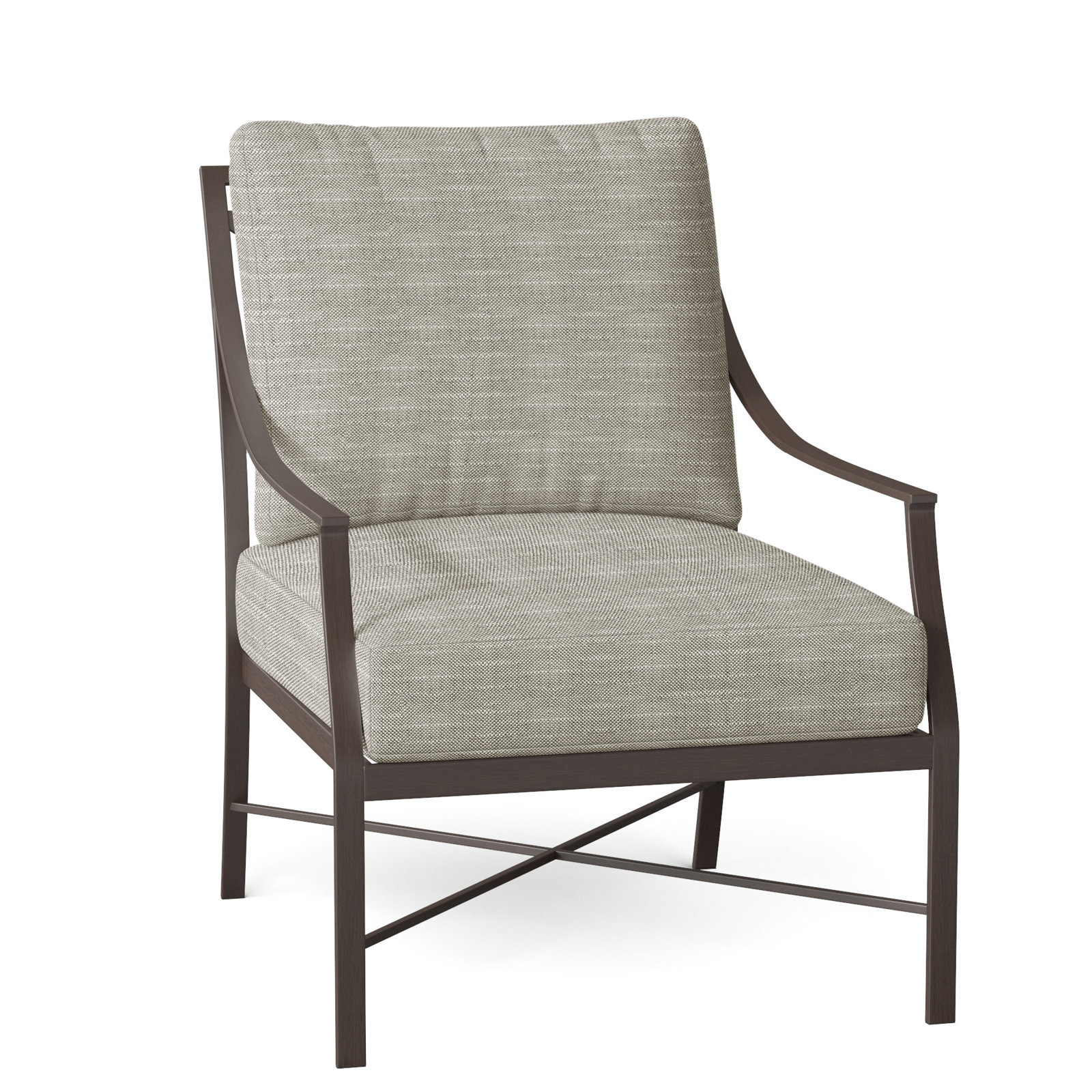Monaco Patio Lounge Chair, Rollo Silver InsideOut® Linen, Slate Gray, Welt