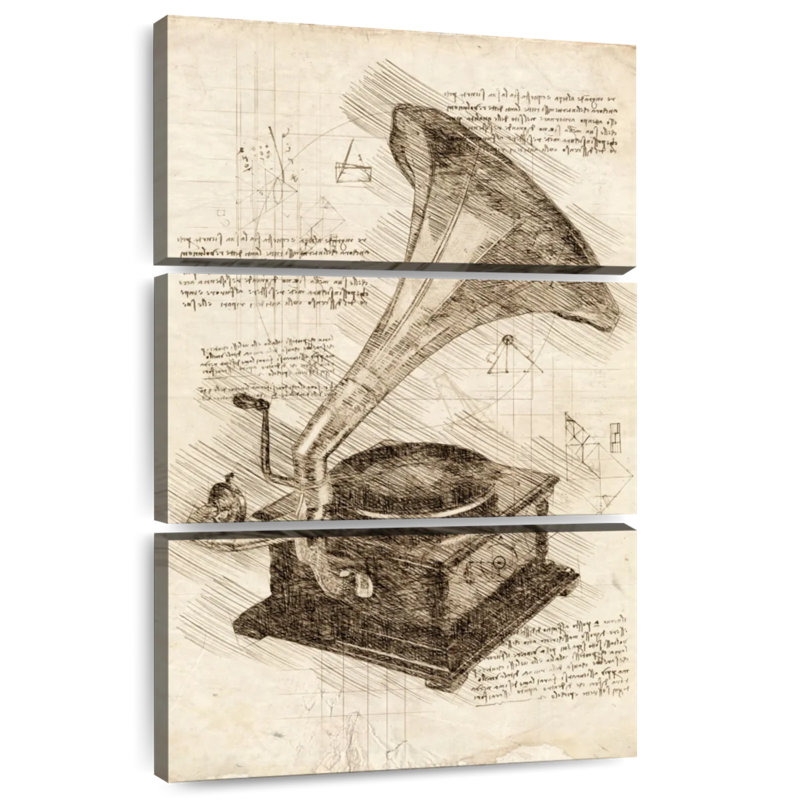 Abarca Old Gramophone, 50" H x 32" W