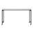 White Finish Multipurpose Over The Bed Desk With Adjustable Height, Metal Legs With Casters, Overbed Table 1Pc, Laptop Table For Bed, Breakfast Table